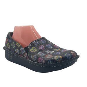 Alegria Women’s Nursing Shoes – Size 40 – Sugar Skull Print – Slip Resistant